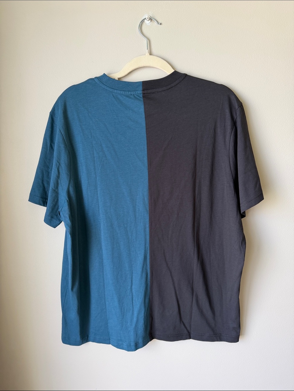 GSTQ Slate Blue / Black Colorblock Short Sleeve Mens Size Large - Picture 7 of 9